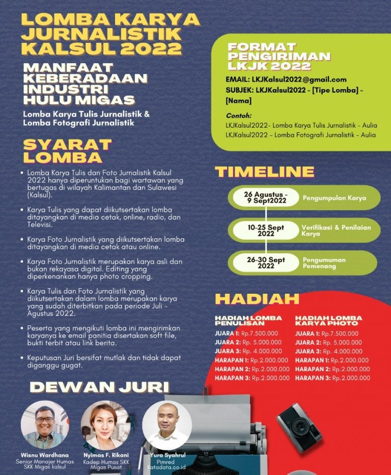 SKK Migas Gelar Lomba Karya Tulis dan Foto 2022
Telah dibaca : 1.118 Kali.
