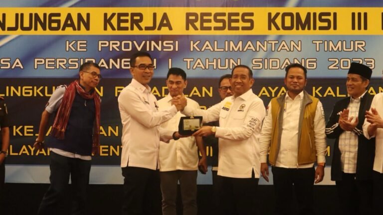 Komisi III DPR-RI telah melakukan Kunjungan Kerja Reses Masa Persidangan I Tahun Sidang 2023 dan 2024 di Provinsi Kalimantan Timur (Kaltim).