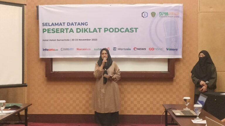 Dinas Penanaman Modal dan Pelayanan Terpadu Satu Pintu (DPMPTSP) Penajam Paser Utara (PPU), Kalimantan Timur (Kaltim) menggelar Diklat Podcast.