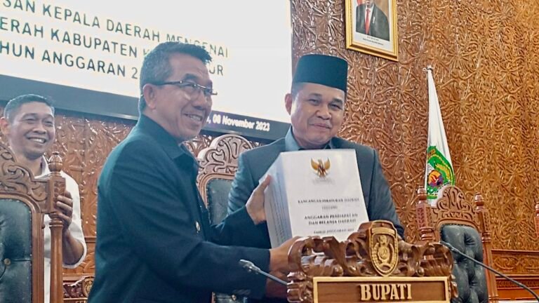 Kutai Timur Alami Lonjakan Anggaran, APBD 2024 Tembus Rp9,148 Triliun
Telah dibaca : 846 Kali.
Bupati Kutai Timur Ardiansyah Sulaiman, mengumumkan peningkatan signifikan dalam Rancangan Anggaran Pendapatan dan Belanja Daerah (APBD) Kutai Timur tahun 2024, yang mencapai Rp9,148 triliun.