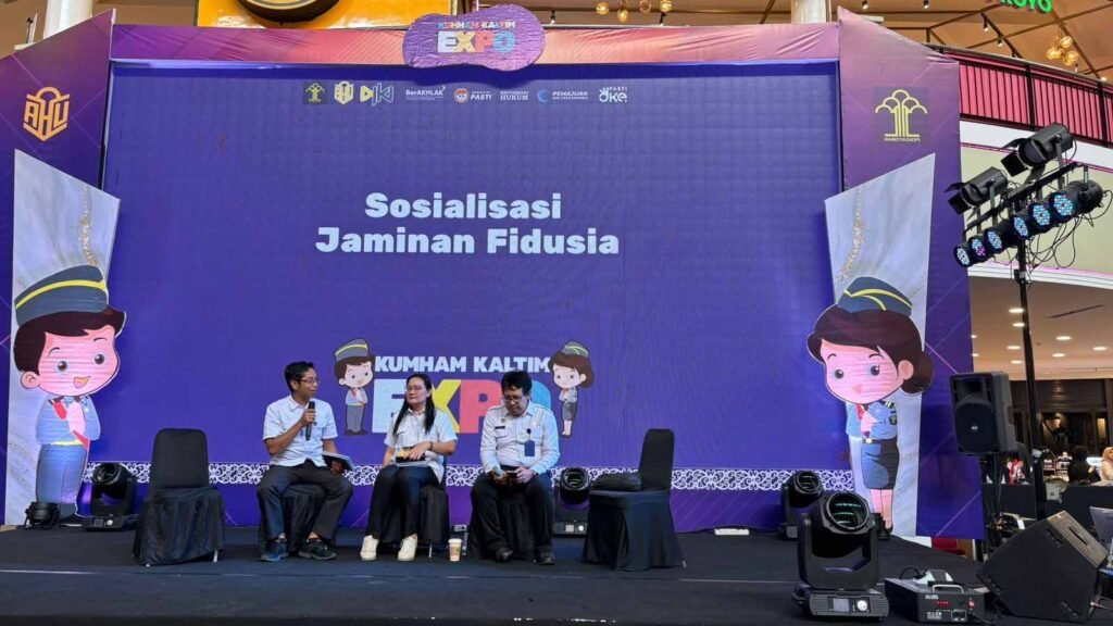 Kanwil Kemenkumham Kalimantan Timur (Kaltim), menggelar sosialisasi dalam rangka memberikan pemahaman kepada masyarakat tentang Jaminan Fidusia.