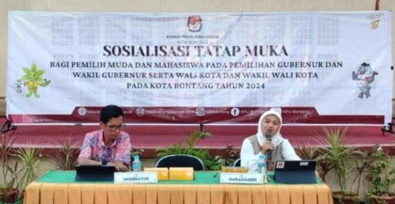 Guna meningkatkan partisipasi pemilih muda pada Pemilihan Gubernur, Wakil Gubernur, Wali Kota dan Wakil Wali Kota tahun 2024, KPU Kota Bontang menggelar sosialisasi tatap muka yang diikuti para mahasiswa se-Kota Bontang, Senin (12/8/2024).