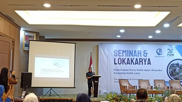 Dewan Pimpinan Wilayah (DPW) Partai Amanat Nasional (PAN) Provinsi Kalimantan Timur (Kaltim) menggelar seminar dan lokakarya bertajuk "Desentralisasi Partai Politik dalam Dinamika Konsolidasi Politik Lokal" di Five Premier Hotel Samarinda, Selasa (20/8/2024).