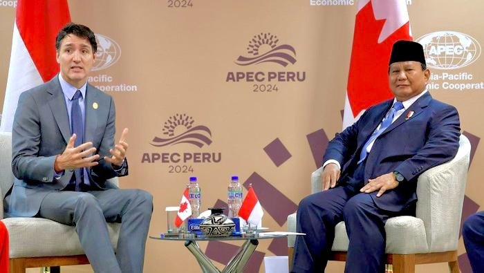 KTT APEC, Presiden Prabowo Bertemu PM Kanada Bahas Perjanjian Kemitraan Ekonomi Indonesia-Kanada
