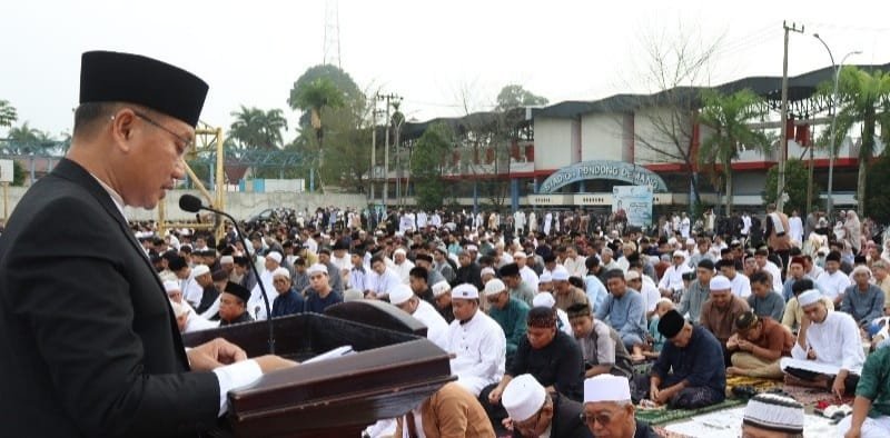 Lewat Dafip, Bupati Kukar Berpamitan Kepada Jemaah Salat Idulfitri